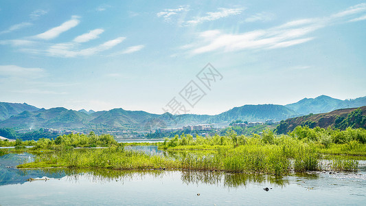 中朝边界鸭绿江背景