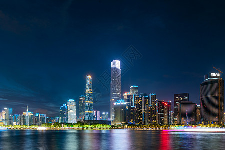 夜景实拍广州城市夜色背景