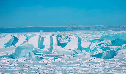 贝加尔湖俄罗斯雪高清图片