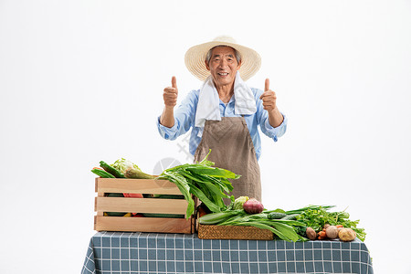 菜农点赞食品农产品高清图片