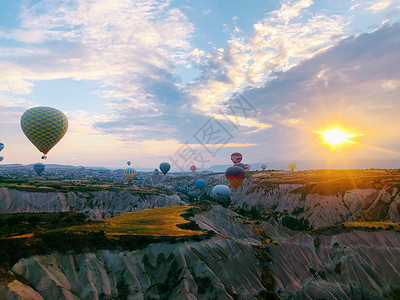梅兹勒里亚卡帕多奇亚热气球背景
