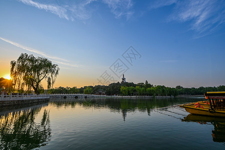 北京北海公园背景图片