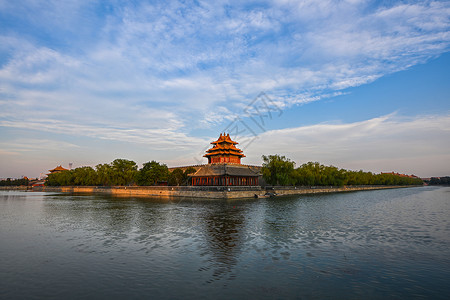 北京紫禁城角楼背景图片