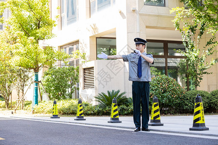 警察人物保安指挥交通背景