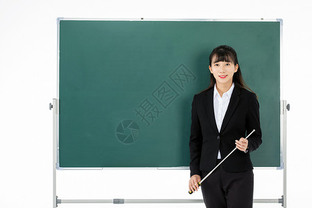年轻女性教师形象背景图片