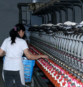 纺织车间纺织机械染整高清图片
