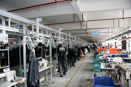 服装素材工厂纺织车间背景
