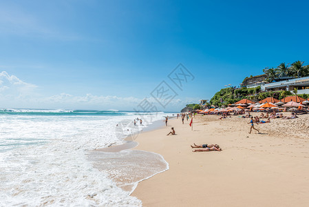 夏季沙滩素材印尼巴厘岛度假沙滩背景