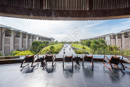 巴厘岛全景印尼巴厘岛奢华度假酒店背景