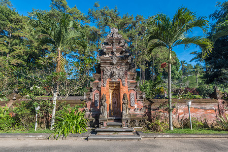 印尼海岛印尼巴厘岛圣泉寺背景