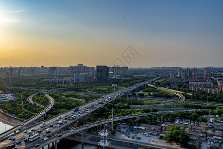 北京高碑城市立交桥背景图片