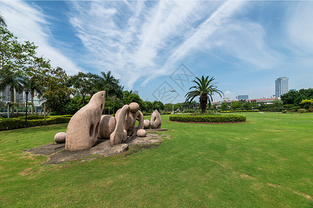 雕塑设计素材现代城市雕塑背景