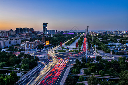 北京奥体中心夜晚全景背景图片