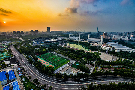 北京奥体中心全景背景图片