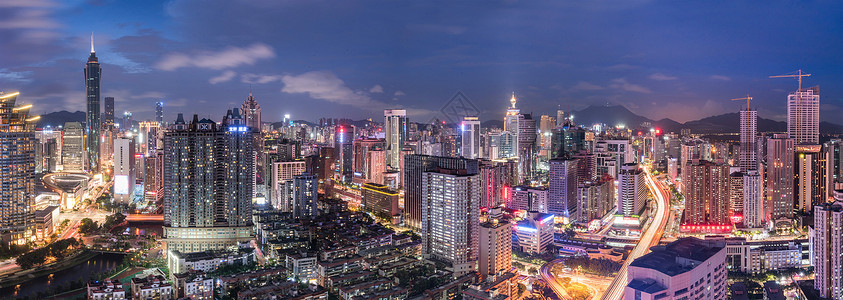 地王大夏夜景广东省深圳市罗湖区城市夜景背景