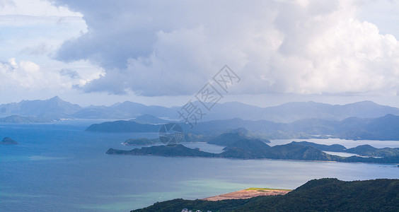 山海广东省深圳市盐田区东部华侨城景区风光背景