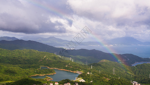 山海神迹广东省深圳市盐田区东部华侨城景区风光背景