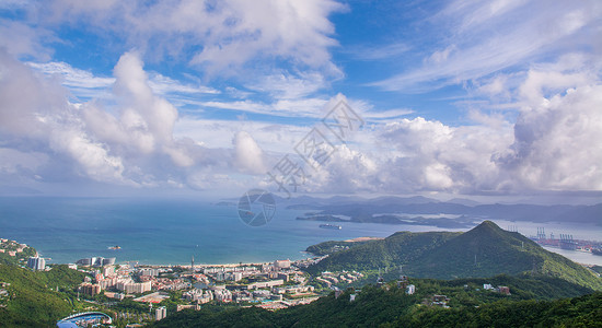 华侨城欢乐海岸广东省深圳市盐田区东部华侨城景区风光背景