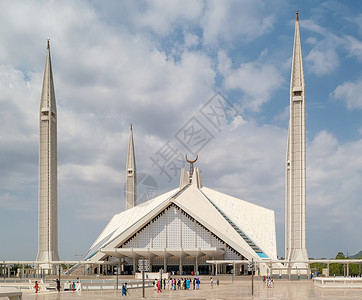 巴基斯坦首都伊斯兰堡国家清真寺高清图片