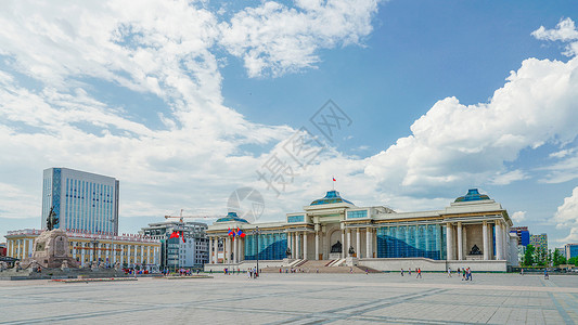 乌兰巴托成吉思汗广场背景图片