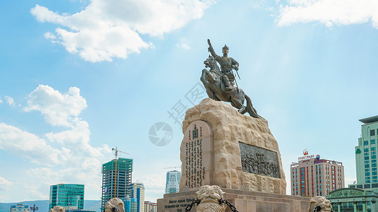 乌兰巴托成吉思汗广场背景
