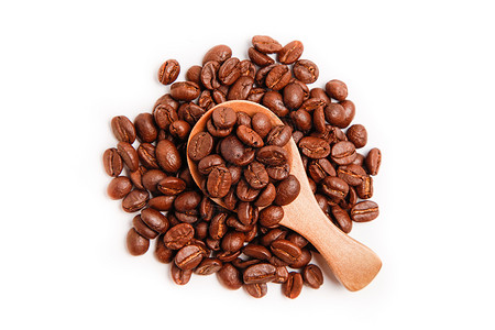 蓝山咖啡豆背景图片