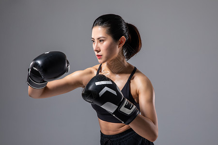 女性运动拳击图片