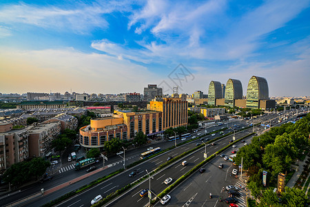 北京西直门桥高峰期车流图片