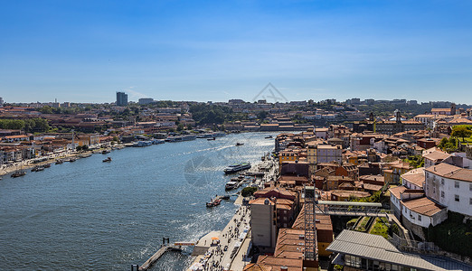 里斯本杜罗河利贝拉码头城市风光高清图片