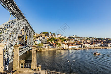路易斯堡葡萄牙波尔图旅游景点唐路易斯一世大桥背景