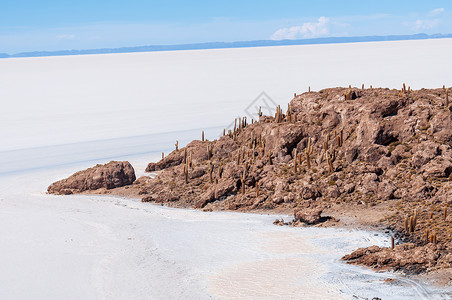 盐湖荒岛背景图片