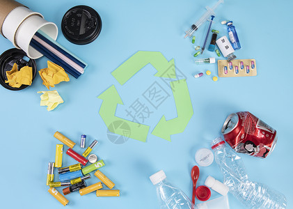 循环的垃圾分类回收背景