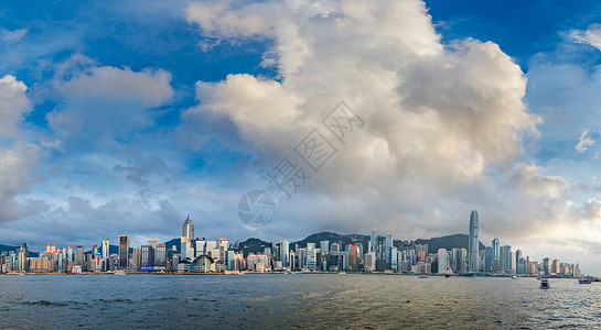 香港维多利亚港夕阳美景高清图片