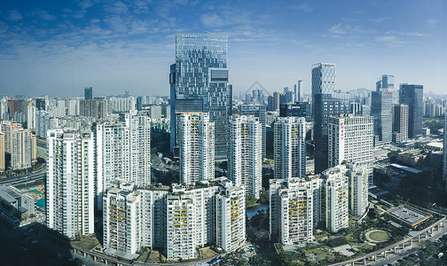 广东省深圳市南山区腾讯滨海大厦背景图片