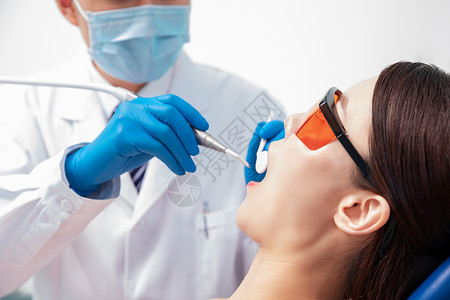 智能牙齿手术牙科医生做手术背景