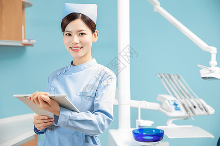 牙科诊所女护士高清图片