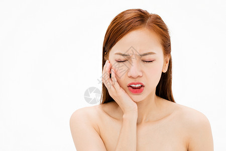 女性牙痛牙周炎上身像高清图片