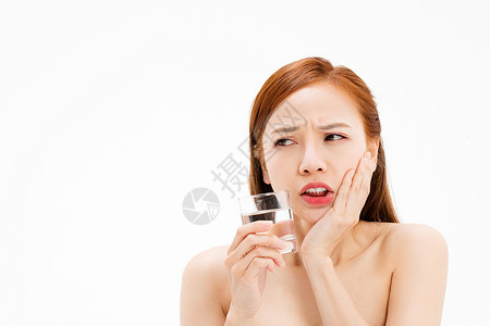 女性牙痛牙龈疼痛高清图片