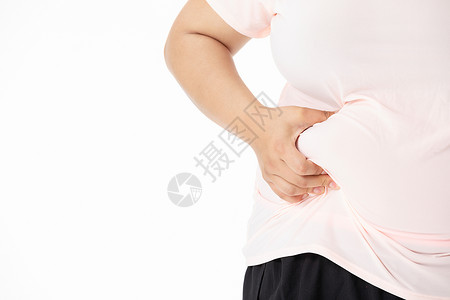 女性肥胖富含脂肪的高清图片