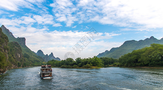 山地美景广西省阳朔县漓江自然风光背景