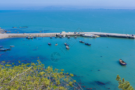 荣成威海鸡鸣岛风光背景