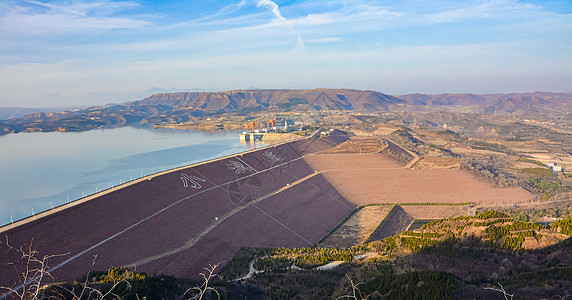 黄河小浪底风光背景图片