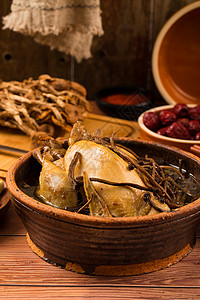 茶树菇鸡汤背景图片