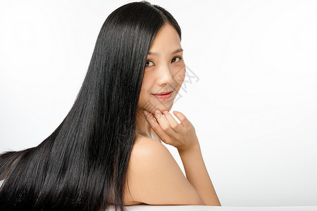 生发养发素材女性美发护发背景