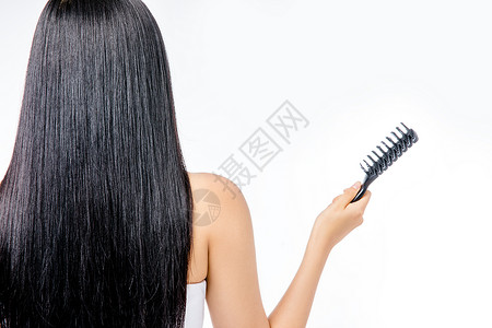 一个头发素材女性美发护发背景