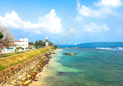 斯里兰卡首都斯里兰卡加勒要塞背景