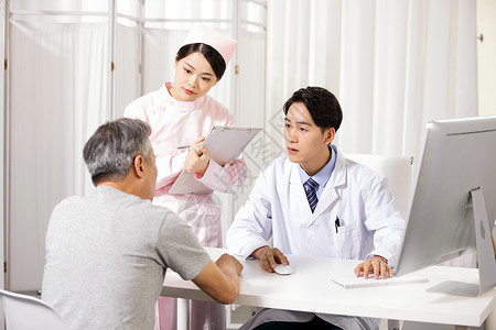 沟通问题医生给病人看病背景