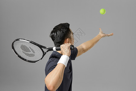 网球运动员运动男性网球特写背景