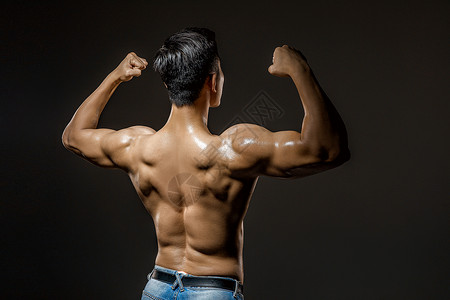 肌肉帅哥运动男性肌肉展示背景