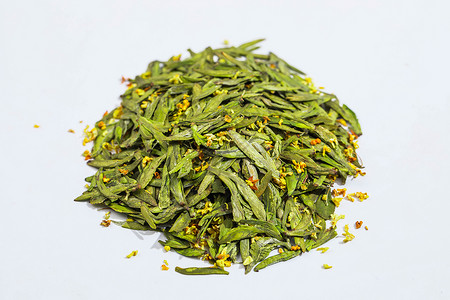 龙井桂花茶绿茶国表高清图片